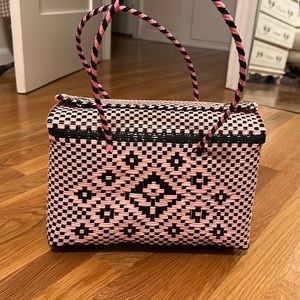Hand woven basket purse